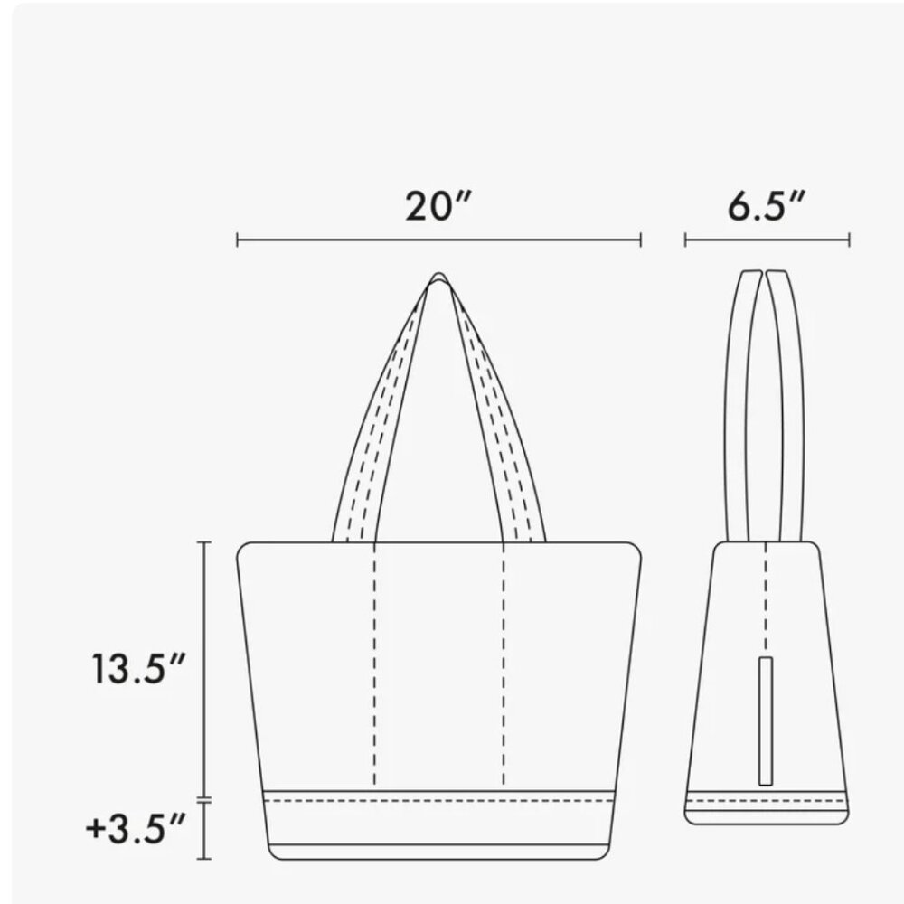 CALPAK Luka Expandable Laptop Bag / Gold Puffy Tote w/ Luggage Sleeve - Picture 3 of 6